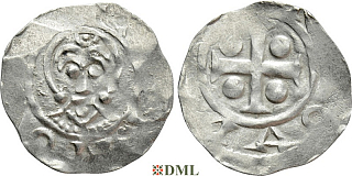 Денарий, Германия, Нижняя Лотарингия, Bernold (1046-1054), м.д. Deventer, Ilisch 2000, 1.13-1.15