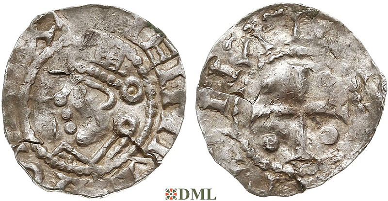 Денарий, Германия, Саксония, Heinrich II (1002-1024), м.д. Dortmund, Dbg. 749