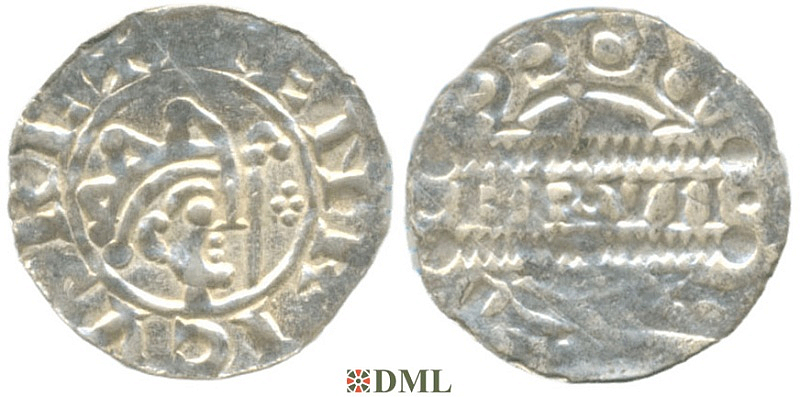 Денарий, Германия, Нижняя Лотарингия, Bruno III (1050-1057), м.д. Dokkum,Ilisch 2000, 21.22