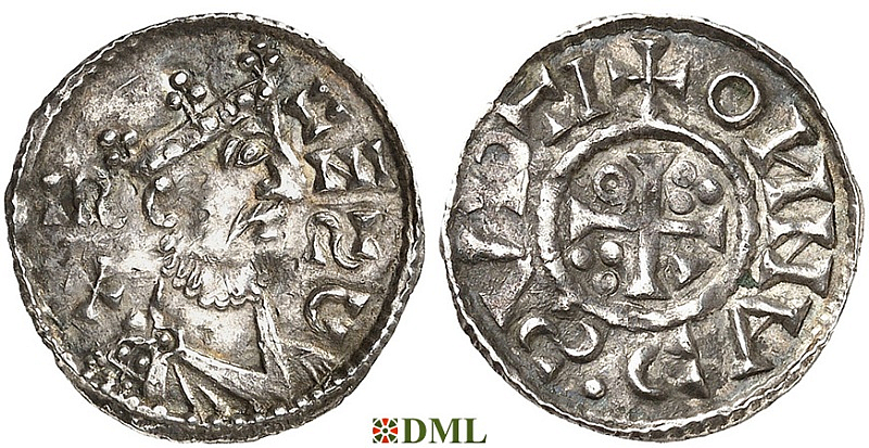 Денарий, Германия, Бавария, Heinrich II (1002-1024), м.д. Regensburg, монетарий OИИA, Hahn 1976, 29a3