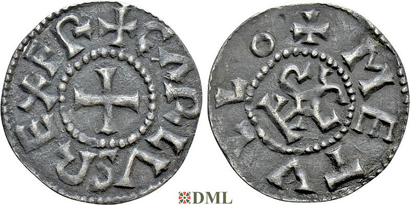 Денье, Каролинги, Charles II (823-877), м.д. Melle