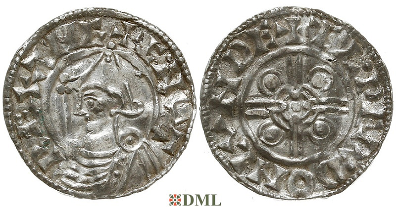 Денарий, Англия, Cnut (1016-1035), м.д. London, монетарий Ælfwald, North 787