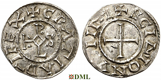 Денарий, Каролинги, Charles le Chauve (840-877), м.д. Saint-Denis, Depeyrot 896