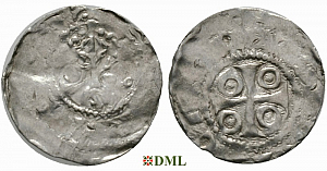 Денарий, Германия, Нижняя Лотарингия, Heinrich IV (1056-1106), м.д. Tiel, Ilisch 2000, 3.25
