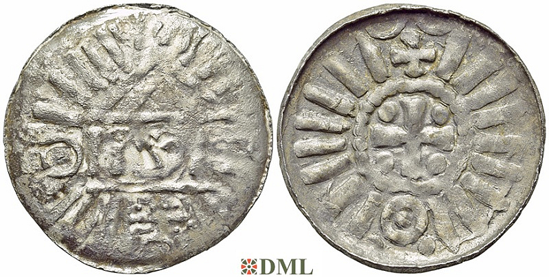 Денарий, Германия, Саксония, Anonymous bishop, Sachesnpfennig, Kilger 2000, KN 1