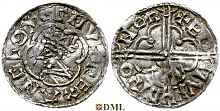 Денарий, Англия, Cnut (1016-1035), м.д. Norwich, монетарий Eadmund, North 781