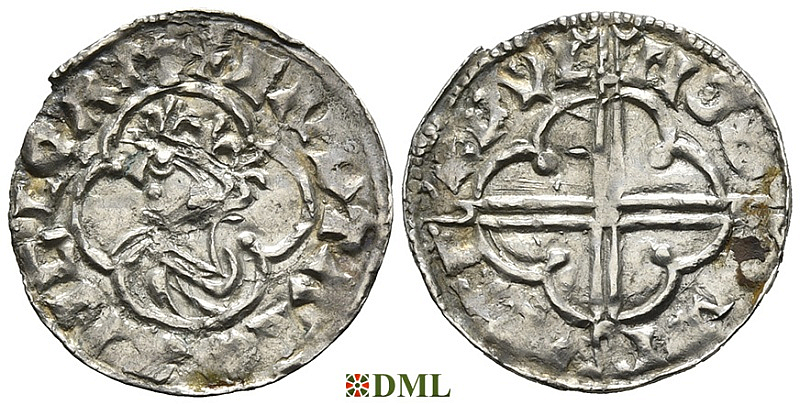Денарий, Англия, Cnut (1016-1035), м.д. ?, монетарий Wulfnoth, North 781