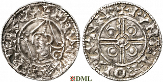 Денарий, Англия, Cnut (1016-1035), м.д. London, монетарий Wynsige, North 787