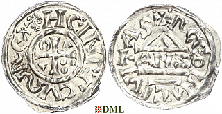 Денарий, Германия, Бавария, Heinrich II (1002-1024), м.д. Regensburg, монетарий ANZO, Hahn 1976, 27a2