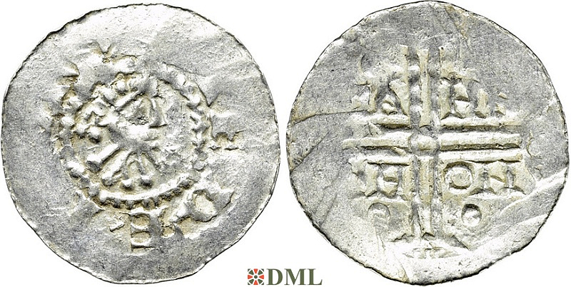 Денарий, Германия, Нижняя Лотарингия, Gf. Hermann (1020-1051), м.д. Emden, Dbg. 773