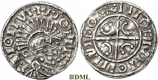 Денарий, Дания, Cnut (1018-1035), м.д. Orbaek, Hbg. 54