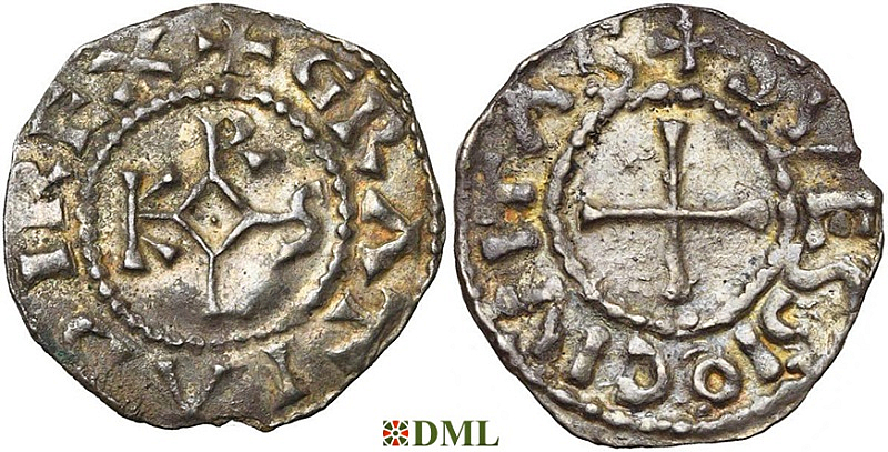 Денье, Каролинги, Charles le Chauve (840-877), м.д. Soissons, Depeyrot 938