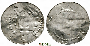 Денарий, Германия, Саксония, Bardo (1031-1051), м.д. Erfurt, Dbg. 878