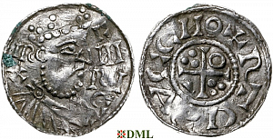 Денарий, Германия, Бавария, Heinrich II (1002-1024), м.д. Regensburg, монетарий ONCCA, Hahn 1976, 29b4