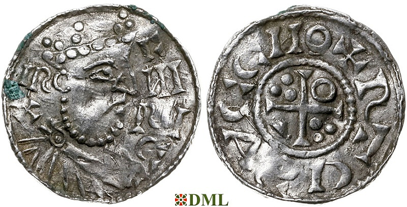 Денарий, Германия, Бавария, Heinrich II (1002-1024), м.д. Regensburg, монетарий ONCCA, Hahn 1976, 29b4