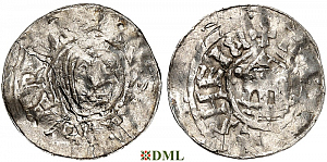 Денарий, Германия, Саксония, Bernward (993-1022), м.д. Hildesheim, Dbg. 714