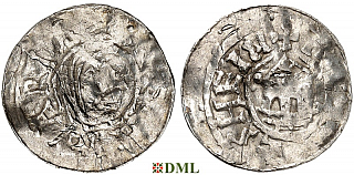 Денарий, Германия, Саксония, Bernward (993-1022), м.д. Hildesheim, Dbg. 714