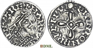 Денарий, Англия, Harthaknut (1035-1042), м.д. Bristol, монетарий Wulfwine, North 809
