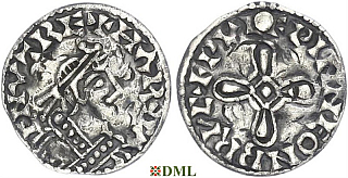 Денарий, Англия, Harthaknut (1035-1042), м.д. Bristol, монетарий Wulfwine, North 809