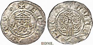 Денарий, Германия, Нижняя Лотарингия, Gf. Egbert II (1068-1090), м.д. Winsum, Ilisch 2000, 22.8