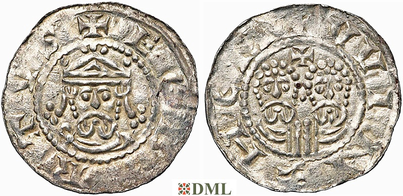 Денарий, Германия, Нижняя Лотарингия, Gf. Egbert II (1068-1090), м.д. Winsum, Ilisch 2000, 22.8