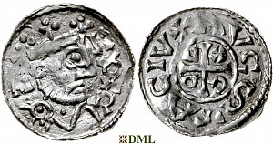 Денарий, Германия, Швабия, Konrad II (1024-1039), м.д. Augsburg, Hahn 1976, 148
