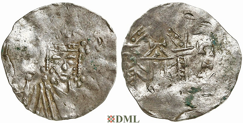 Денарий, Германия, Франкония, Heinrich II (1002-1024), м.д. Mainz, Dbg. 788