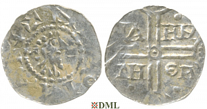 Денарий, Германия, Нижняя Лотарингия, Gf. Hermann (1020-1051), м.д. Emden