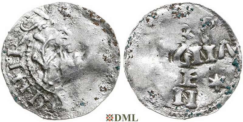 Денарий, Германия, Швабия, Heinrich II (1002-1024), м.д. Strassburg, Dbg. 918