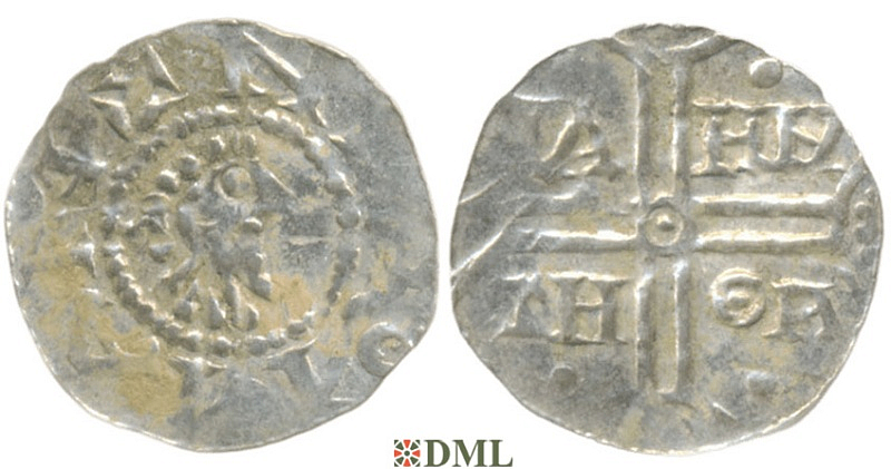 Денарий, Германия, Нижняя Лотарингия, Gf. Hermann (1020-1051), м.д. Emden