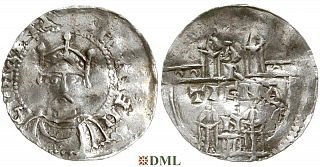 Денарий, Германия, Швабия, Heinrich II (1002-1024), м.д. Strassburg, Dbg. 920