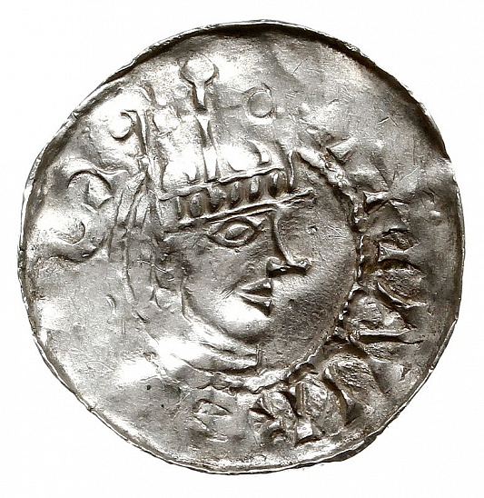 Денарий, Германия, Швабия, Heinrich II (1002-1024), м.д. Esslingen, Dbg. 951