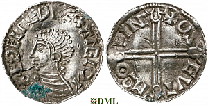 Денарий, Англия, Æthelred II (978-1016), м.д. Lincoln, монетарий Osgut, North 774