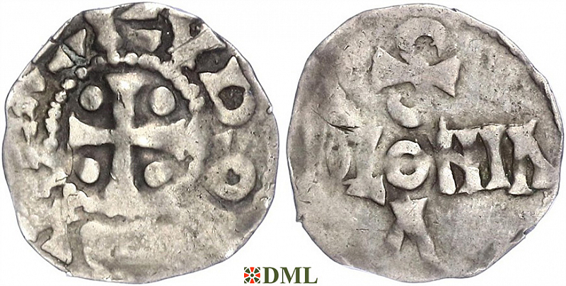 Денарий, Германия, Нижняя Лотарингия, Ludwig das Kind (899-911), м.д. Koln, Dbg 