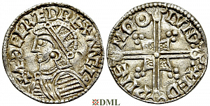 Денарий, Англия, Æthelred II (978-1016), м.д. London, монетарий Eadwine, North 775