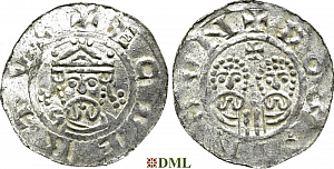 Денарий, Германия, Нижняя Лотарингия, Egbert II (1068-1090), м.д. Dokkum, Ilisch 2000, 22.5
