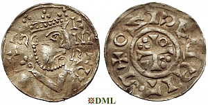 Денарий, Германия, Бавария, K. Heinrich II (1014-1024), м.д. Regensburg, монетарий IZO, Hahn 1976, 29c4