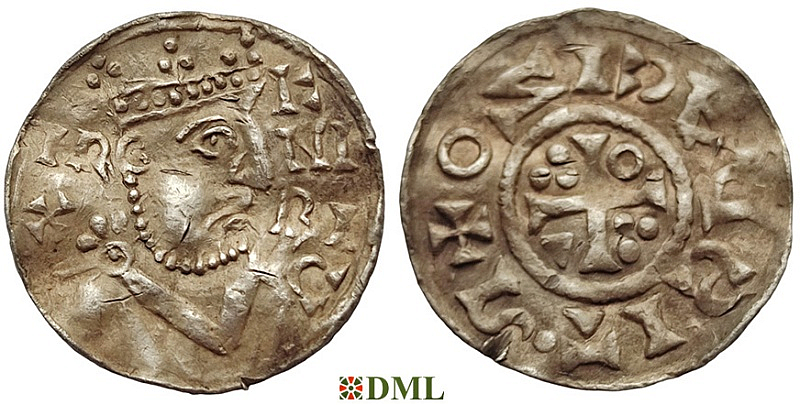 Денарий, Германия, Бавария, K. Heinrich II (1014-1024), м.д. Regensburg, монетарий IZO, Hahn 1976, 29c4