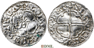 Денарий, Англия, Cnut (1016-1035), м.д. Southampton, монетарий Leofwold, North 781