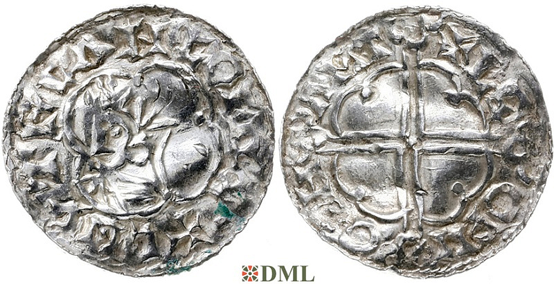 Денарий, Англия, Cnut (1016-1035), м.д. Southampton, монетарий Leofwold, North 781