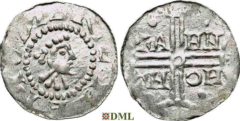 Денарий, Германия, Нижняя Лотарингия, Hermann (1020-1051), м.д. Emden, Dbg. 773