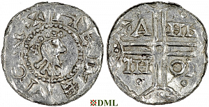 Денарий, Германия, Нижняя Лотарингия, Hermann von Kalvelage (1020-1051), м.д. Emden, Dbg. 772
