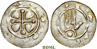 Денарий, Моравия, Ota I (1061-1087), м.д. Olomouc, Šmerda 328с