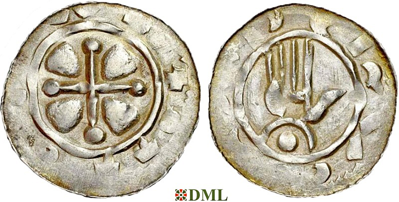 Денарий, Моравия, Ota I (1061-1087), м.д. Olomouc, Šmerda 328с