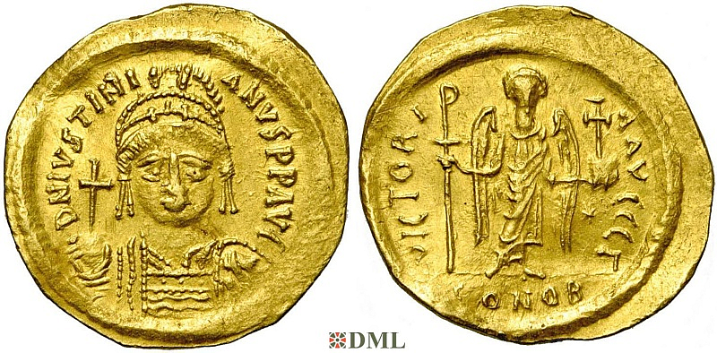 Солид, Византия, Justinian I (527-565), м.д. Constantinople