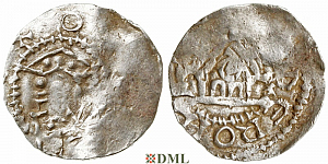 Денарий, Германия, Швабия, B. Widerold (991-999), м.д. Strassburg, Dbg. 934
