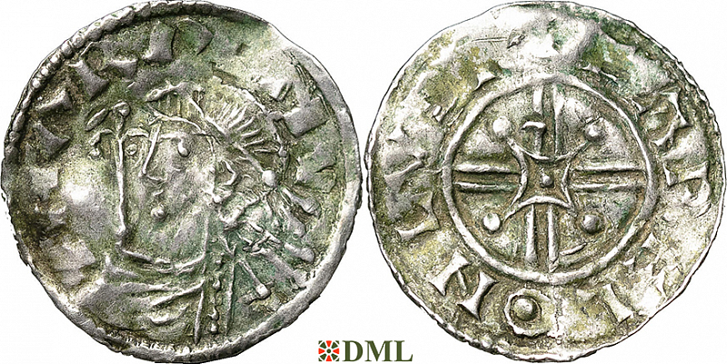 Денарий, Дания, Hardeknut (1035-1042), м.д. Lund, Hbg. 21