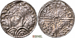 Денарий, Англия, Harold I (1035-1040), м.д. London, монетарий Goltsige, North 803