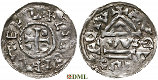 Денарий, Германия, Швабия, Liutolf (989-995), м.д. Augsburg, монетарий WI, Hahn 1976, 138a1.6