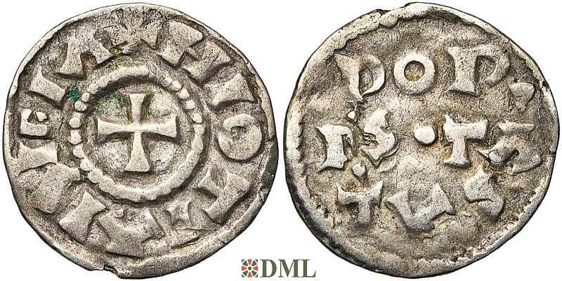 Денарий, Каролинги, Lothaire Ier (840-855), м.д. Dorestad